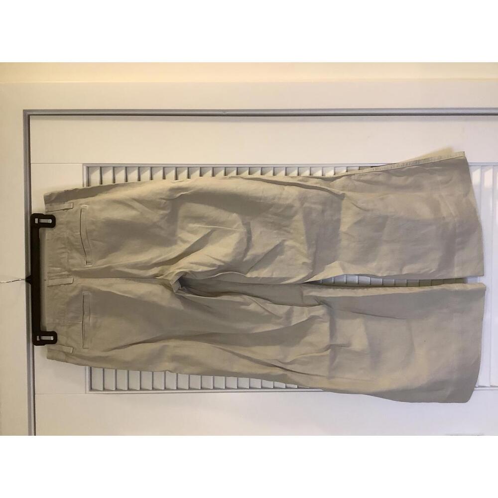 AMO Wide Leg Edith Trouser Pant Jean Slouch Tan Khaki Pumice 25 - Picture 4 of 7